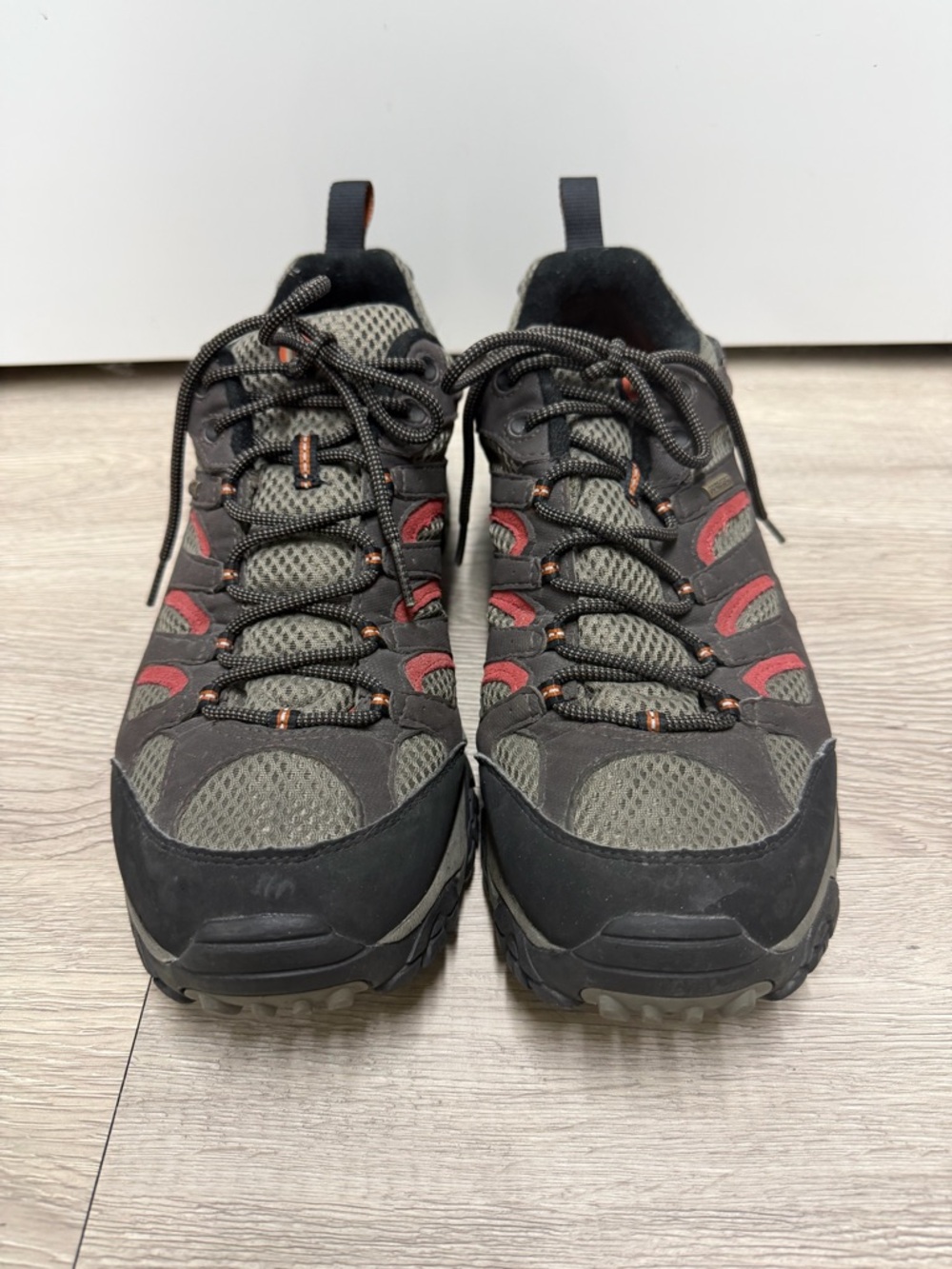 Merrell Men's Trail Shoes in Brown and Red Accents